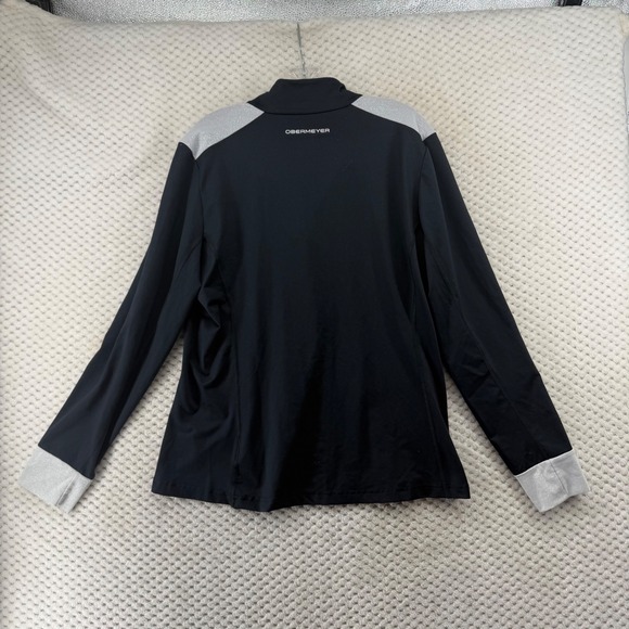 Obermeyer Aspen Colorado Women's Black Quarter Zip Long Sleeve Pullover Top XL - Picture 7 of 7